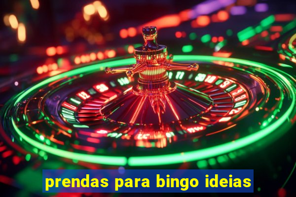 prendas para bingo ideias